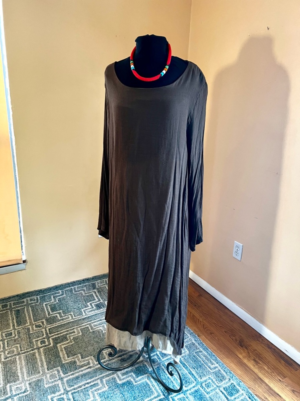 Zanzea, Brown Summer Maxi Dress